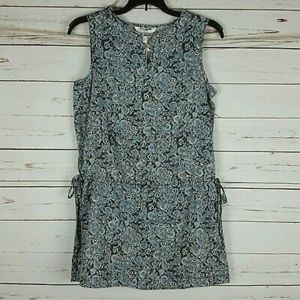NWT LC Sleeveless Tunic in Blue Paisley